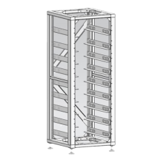 Стандартна стійка 19 дюймів, (8 шт.) 3U-LRACK Deye