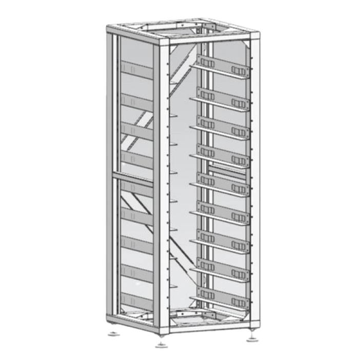 Стандартна стійка 19 дюймів, (8 шт.) 3U-LRACK Deye