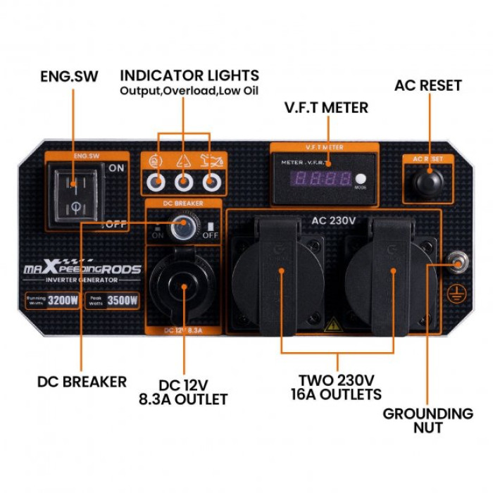Генератор бензиновий інверторний MXR4500i MaXpeedingRods (3,2 kW)