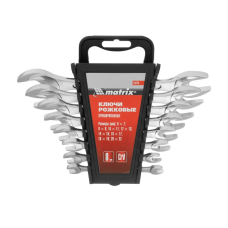 Качественный набор ключей рожковых 8 шт. 6-22мм, CrV, хромированные (MTX, 152769)