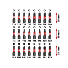 Профессиональный набор ударных бит и сверл по металлу Einhell 39 шт, M-Case (108773)
