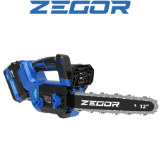 Аккумуляторная цепная пила ZEGOR CSAX-21BL-12 : шина 30 cм (акум 2шт-21V 6.0Ah и ЗУ)
