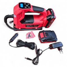 Компрессор автомобильный аккумуляторный Edon KW ED AC-21/150 : с 2 АКБ 21 В 2.0 Аh