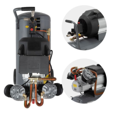 Мощный масляный компрессор INTERTOOL PT-0007 50 л, 3,0 кВт, 220 В, 10 атм, 420 л/мин, 2 цилиндра