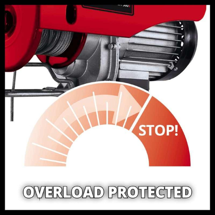 Электрический тельфер (подъемник) Einhell TC-EH 500-18 : 1000 Вт, 500кг макс., 8м лебедка (2255145)