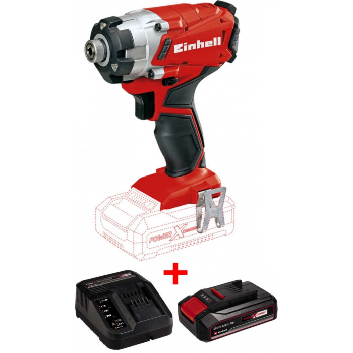 Набор ударная отвертка Einhell TE-CI 18 Li Solo + зарядное устройство и аккумулятор 18V 2,5 Ah
