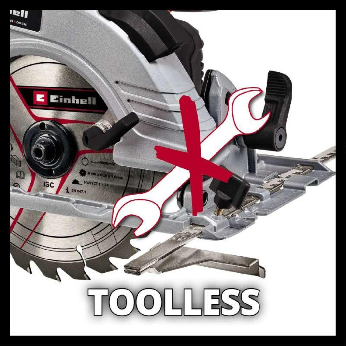 Пила циркулярная аккумуляторная Einhell TE-CS 18/190 Li-Solo New (4331210)