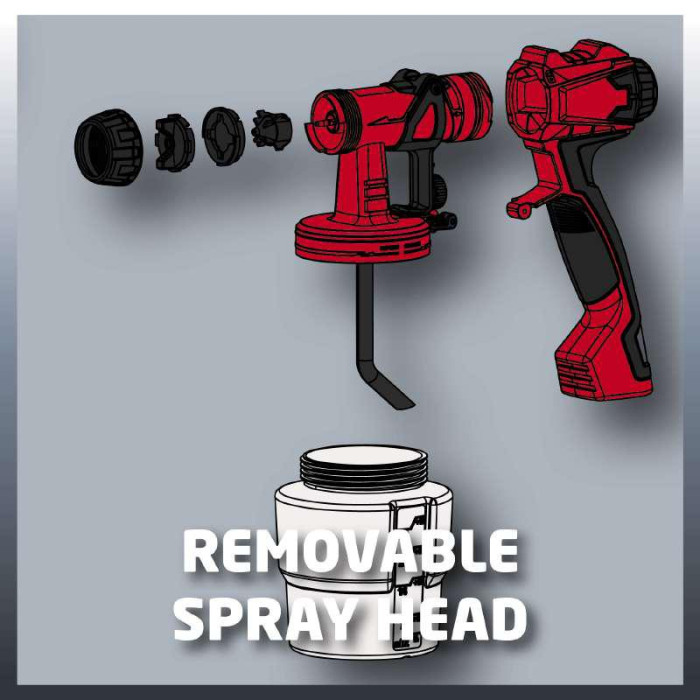 Электрический краскораспылитель (краскопульт) Einhell TC-SY 700 S: 700 Вт, 1000 мл/мин