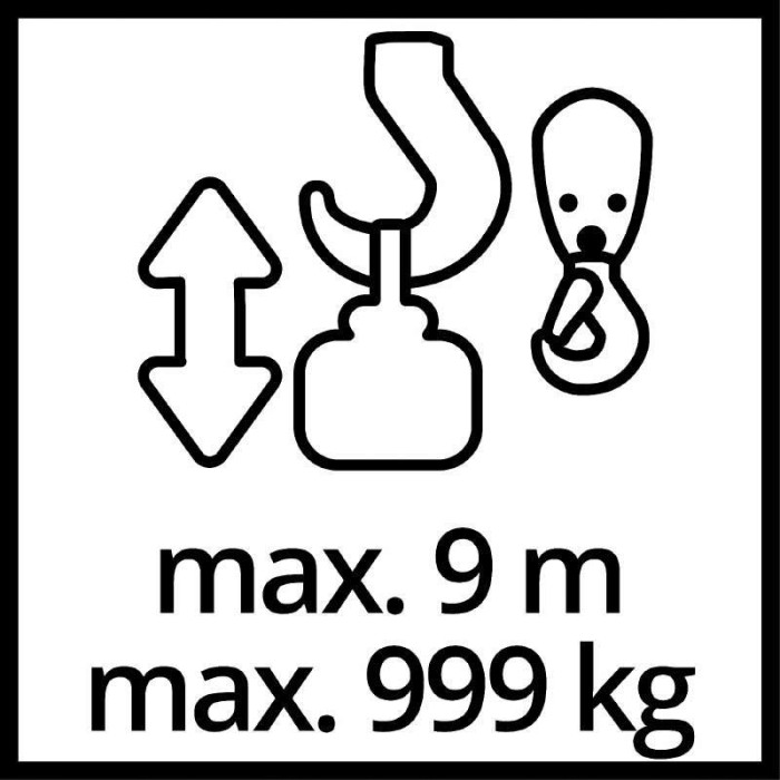 Электрический тельфер (подъемник) Einhell TC-EH 1000: 1600 Вт, 1000 кг макс., 18м (2255160) лебедка