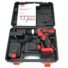 Аккумуляторный шуруповерт Edon AD-18C, 18 В, 2 А/ч, 1350 об/мин, 30 Нм, 2 скорости, реверс, кейс, 2 аккум