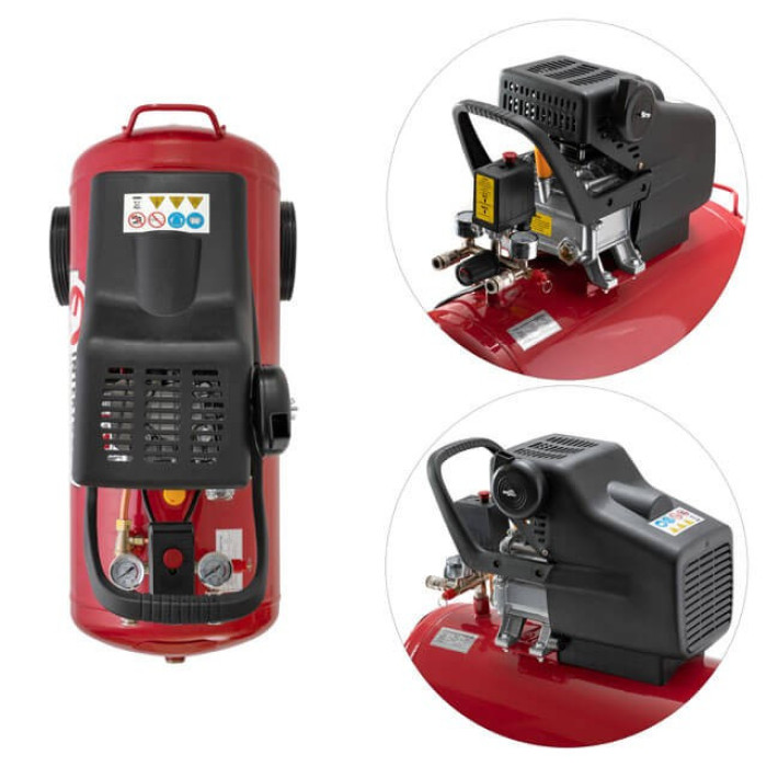 Компрессор INTERTOOL PT-0003, 50 л, 1.5 кВт, 220 В, 8 атм, 206 л/мин.