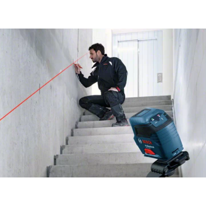 Лазерный нивелир, уровень на 2 луча до 10 м Bosch GLL 2-10 на батарейках с сумкой