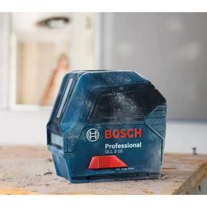 Лазерный нивелир, уровень на 2 луча до 10 м Bosch GLL 2-10 на батарейках с сумкой