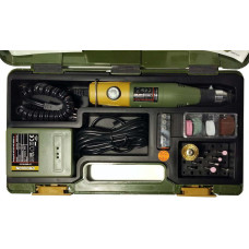 Высокоточная бормашина (гравер) Proxxon Micromot 60/E (28515), кейс, 34 расходных инструмента, Германия