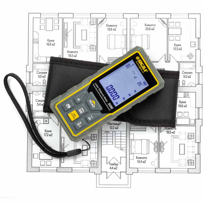 Профессиональный лазерный дальномер (дальномер) SIGMA: 50м электронная лазерная рулетка 3727411