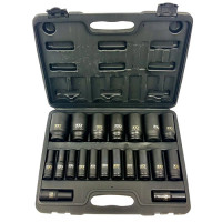 Набор ударных головок LEX LXIS16E 1/2" 10-32 мм 16 ед., набор головок для авто