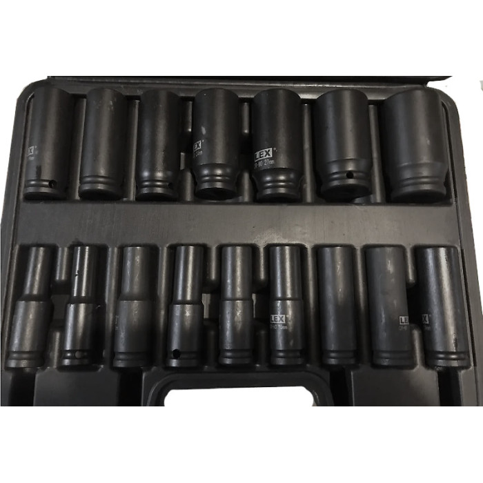 Набор ударных головок LEX LXIS16E 1/2" 10-32 мм 16 ед., набор головок для авто