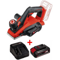 Рубанок Einhell TE-PL18/82 Li - Solo + Акб 18V 2,5 Ah+зарядн :15000 об/мин, глубина 2 мм