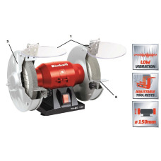 Станок для заточки (точило) Einhell TC-BG 150 : 150Вт, диск 150мм, 2950 об/мин. (4412632)
