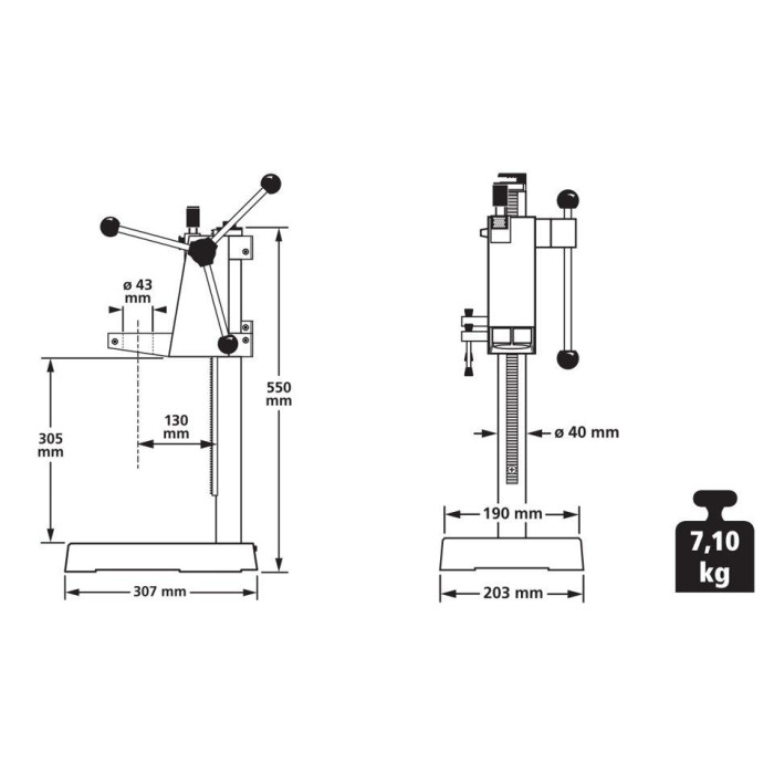 Стальная сверлильная стойка для дрели Wolfcraft (5027000)