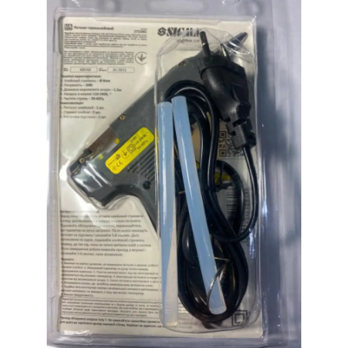 Выдавитель термоклеевой с выключателем, для стержня Ø8мм 20Вт SIGMA (2721061)