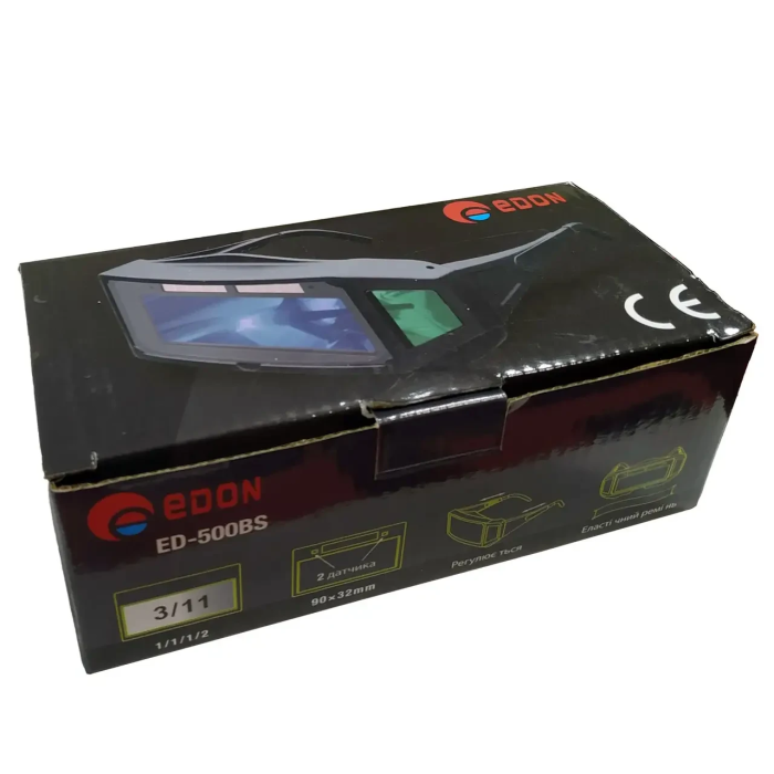 Очки сварщика (хамелеон) с автозатемнением Edon ED-500BS очки для сварки