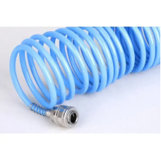 Профессиональный спиральный шланг 5х8 мм, 10 м с быстроразъемными соединениями LEX LXAH10M