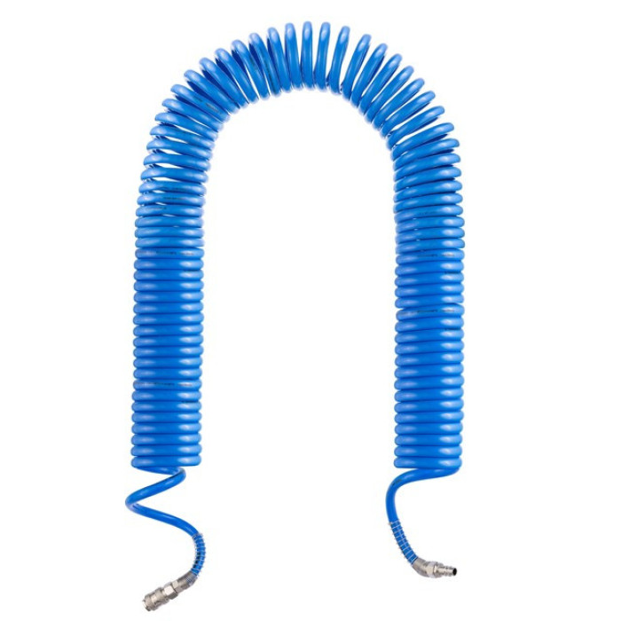 Шланг спиральный полиуретановый 8*12 мм, 20м с быстроразъемными соединениями INTERTOOL PT-1718