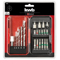 Профессиональный набор бит и сверл для шуруповерта KWB 22 шт. 108806