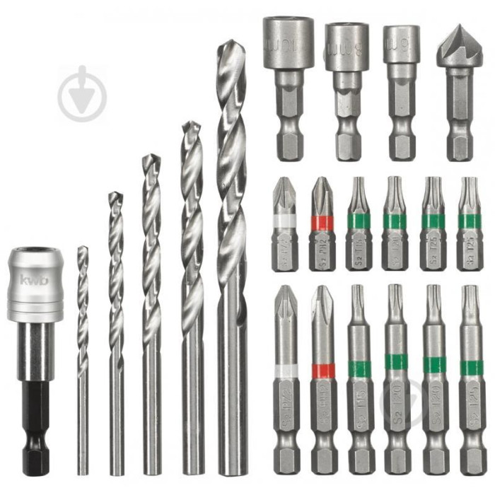 Профессиональный набор бит и сверл для шуруповерта KWB 22 шт. 108806