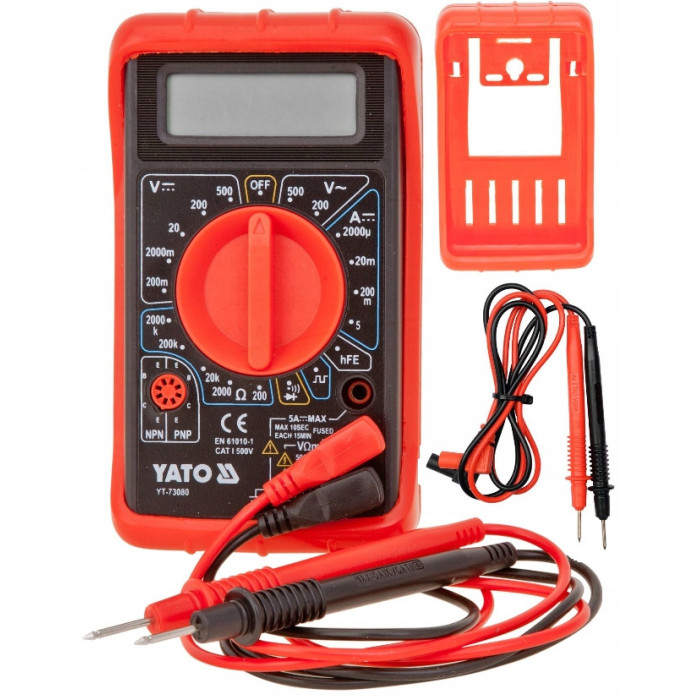 Мультиметр цифровой с прозвонкой (тестер) YATO YT-73080