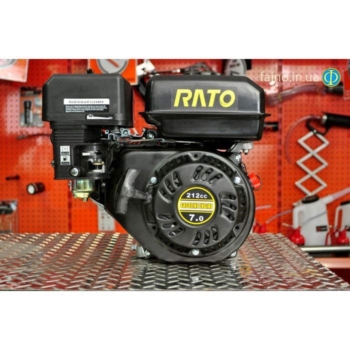 Бензиновый двигатель Rato R210 PF:вал 19 мм, 6 л.с / 4400 Вт - мощность двигателя,3600 об/мин