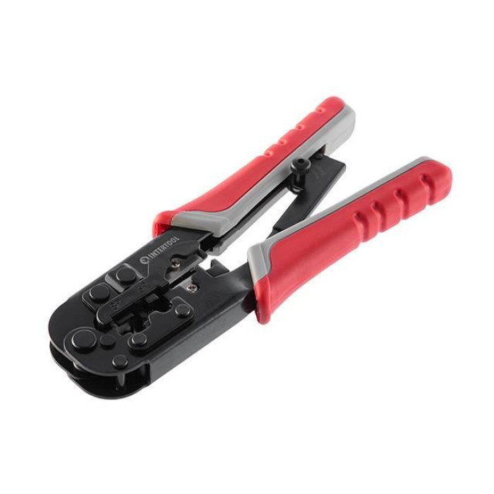Клещи для опрессовки штекеров RJ11, RJ12, RJ45 типа Western INTERTOOL HT-7052