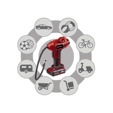 Автомобильный компрессор аккумуляторный Einhell CE-CC 18 Li-Solo : без АКБ, 2071010