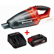 Мощный пылесос аккумуляторный Einhell TE-VC 18 Li Solo: с АКБ 18V, 2,5 Ah + зарядное