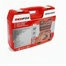 Качественный универсальный набор ключей головок REDFOX RFSS108 : 108 шт, ¼", ½", вес 7 кг, Польша
