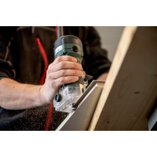 Професійний ручний столярний фрезер кромковий по дереву Metabo FM 500-6 : 500 Вт, 6 цанга, х.х.32000 об/хв