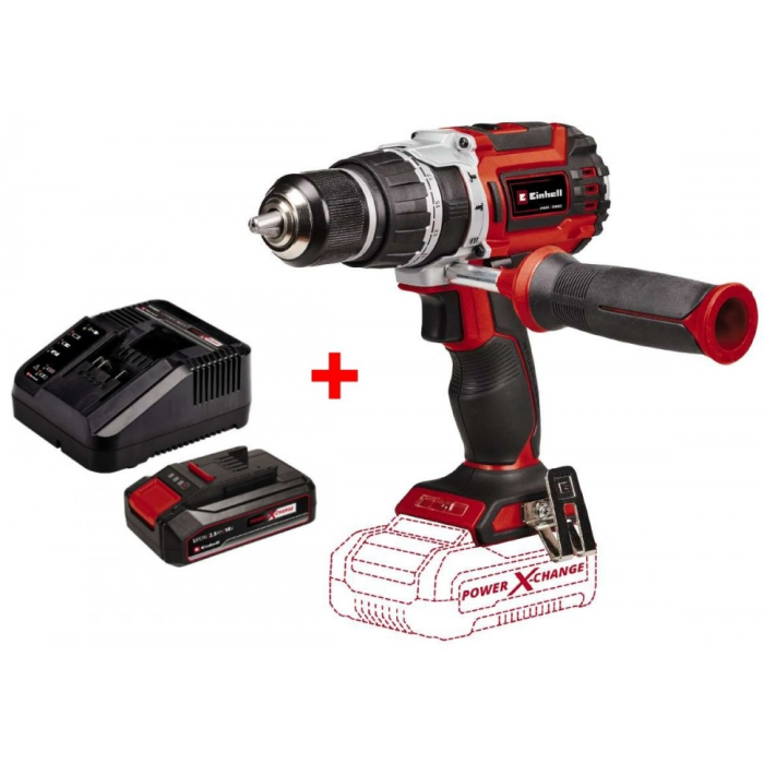 Ударный шуруповерт бесщеточный Einhell TP-CD 18/60 Li-i BL Solo : с АКБ 18V 2,5 Ah+ЗУ, 60Нм