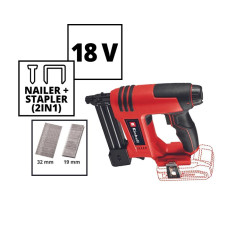 Мощный аккумуляторный степлер Einhell TE-CN 18 Li - Solo : с АКБ 18V 2.5 Ah+ЗУ
