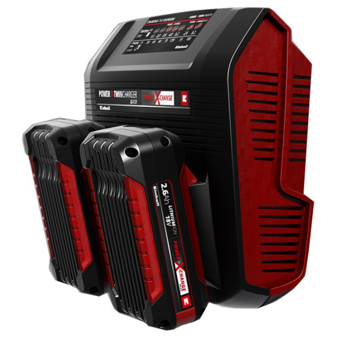 Мощное зарядное устройство для двух аккумуляторов Einhell 18V Power-X-Twincharger 3A (4512069)