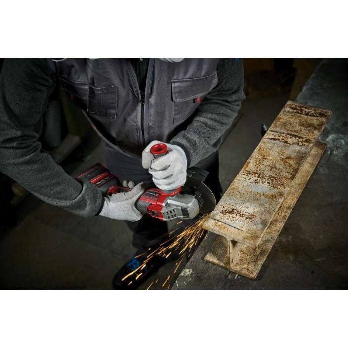 Мощная угловая бесщеточная шлифмашина Einhell TP-AG 18/125 CE Q Li - Solo: c АКБ 18 V 2.5 Ah+ЗУ