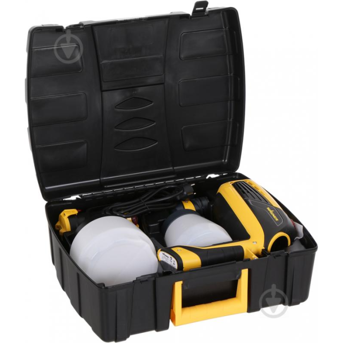 Мощный электрический краскопульт HVLP Wagner Flexio W590 : 630 Вт, мах. подача – 500 мл/мин