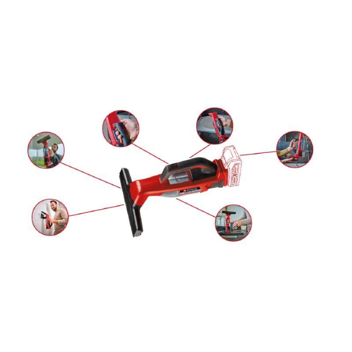 Мощное аккумуляторное устройство для мытья окон Einhell BRILLIANTO: с АКБ 18V 2.5Ah+ЗУ