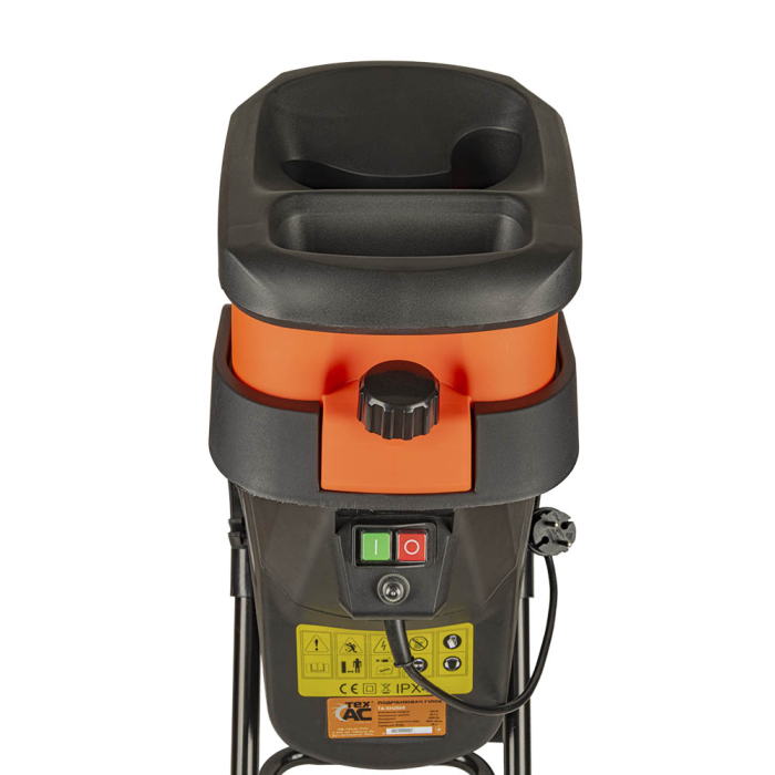 Качественный электрический измельчитель веток TEX.AC ТА-SH2600: 2600 Вт, 5000 об/мин