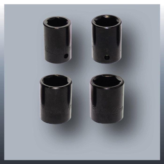 Мощный ударный гайковерт Einhell CC-IW 950/1: 950 Вт, 450 Нм, патрон 1/2", 4шт бит 17,19,21,22 мм