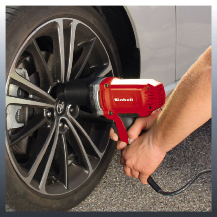 Мощный ударный гайковерт Einhell CC-IW 950/1: 950 Вт, 450 Нм, патрон 1/2", 4шт бит 17,19,21,22 мм