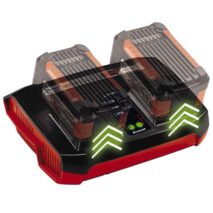 Мощное зарядное устройство и аккумулятор 18V 2 шт x 4,0Ah Twincharger Kit Einhell Power-X-Change