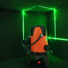 Качественный лазерный нивелир TEX.AC TA-LG-3D : 30 м, 3 луча, зеленый луч лазера