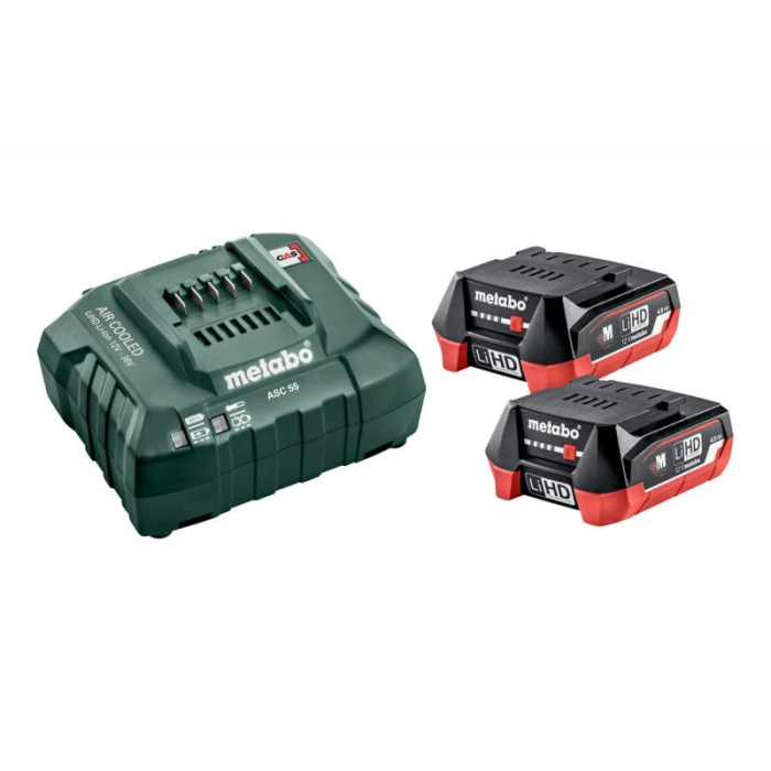 Потужний акумуляторний перфоратор Metabo Powermaxx BH 12 BL 16 : з АКБ 12V 2шт-4.0 Ач, 1.3 Дж (600207850)