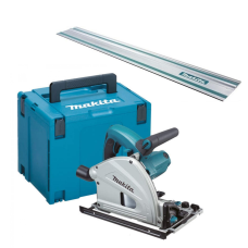 Профессиональная ручная погружная дисковая пила Makita SP6000J : 1300 Вт, 165мм, 55мм + линейка 1.5м